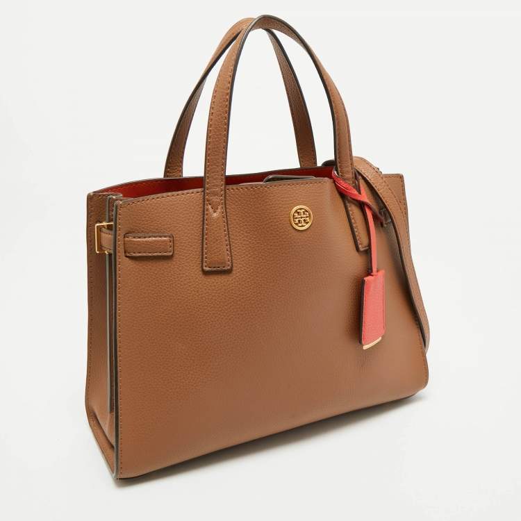 Pre Owned Tory Burch Brown Leather Walker Tote