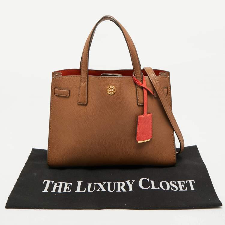 Pre Owned Tory Burch Brown Leather Walker Tote