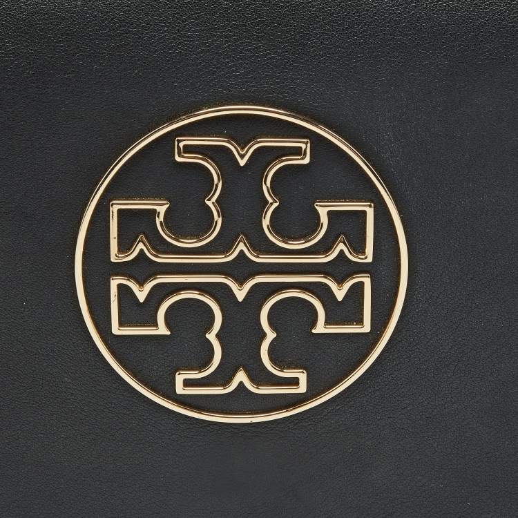 Pre Owned Tory Burch Black Leather Flap Chain Shoulder Bag