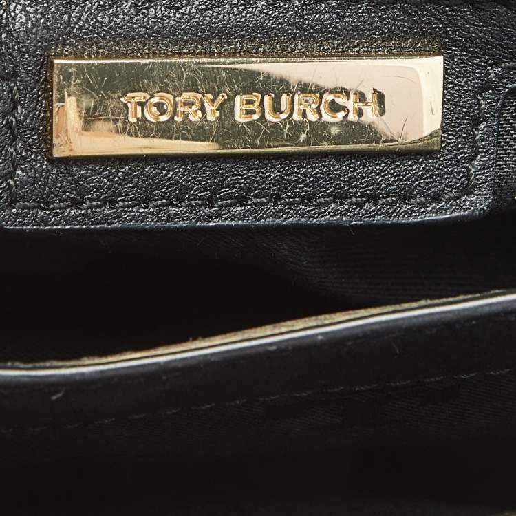 Pre Owned Tory Burch Black Leather Flap Chain Shoulder Bag