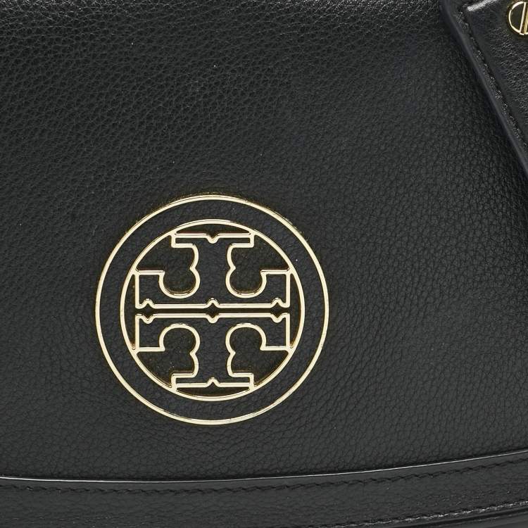 Pre Owned Tory Burch Black Leather Amanda Shoulder Bag