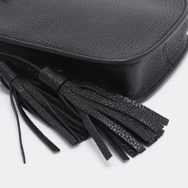 مملوكة مسبقًا Tory Burch Black Leather Thea Cellphone Crossbody Bag