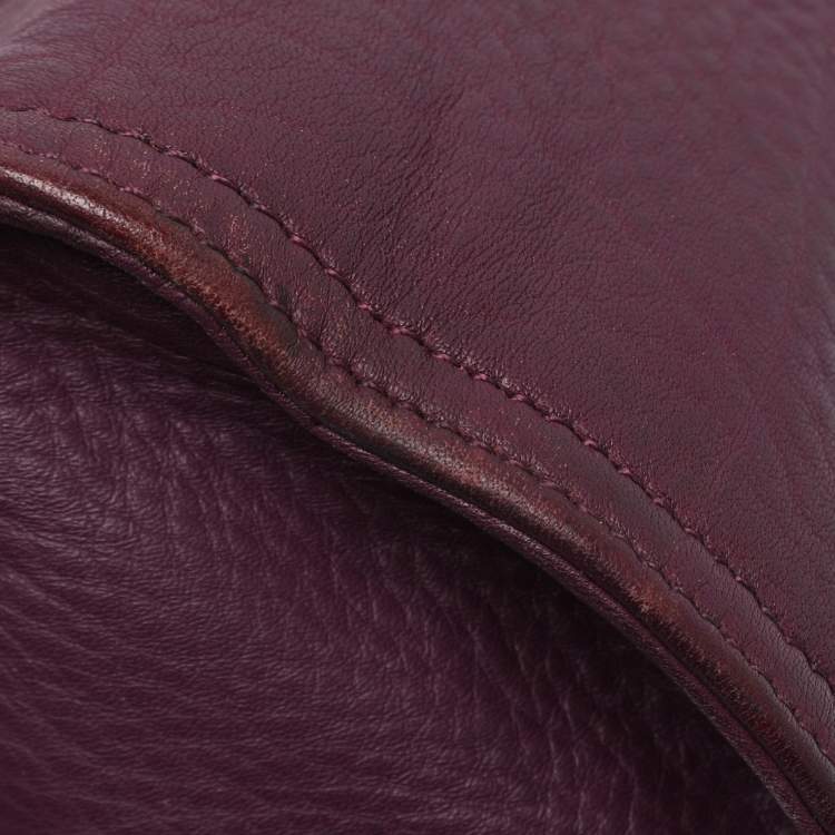 Pre Owned Tory Burch Purple Leather Tote