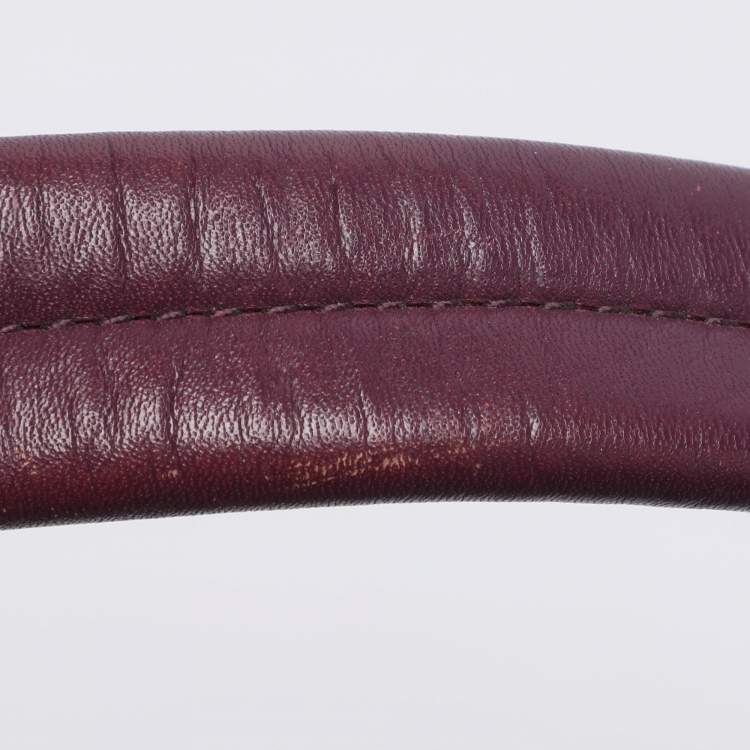 Pre Owned Tory Burch Purple Leather Tote