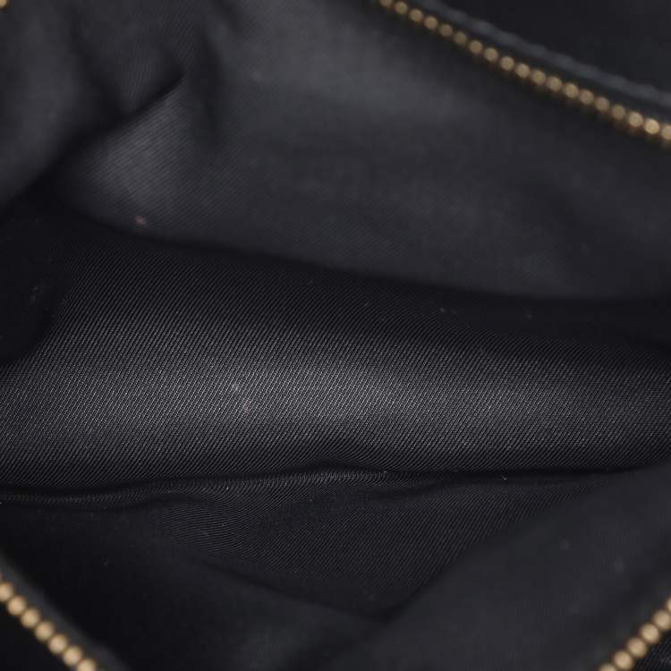 Pre Owned Tory Burch Black Leather Georgia Turn-Lock Crossbody Bag