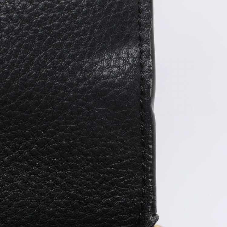 Pre Owned Tory Burch Black Leather and Suede Kira Shoulder Bag 