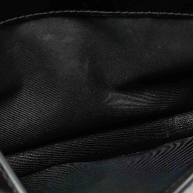 Pre Owned Tory Burch Black Patent Leather Mini Juliette Top Handle Bag