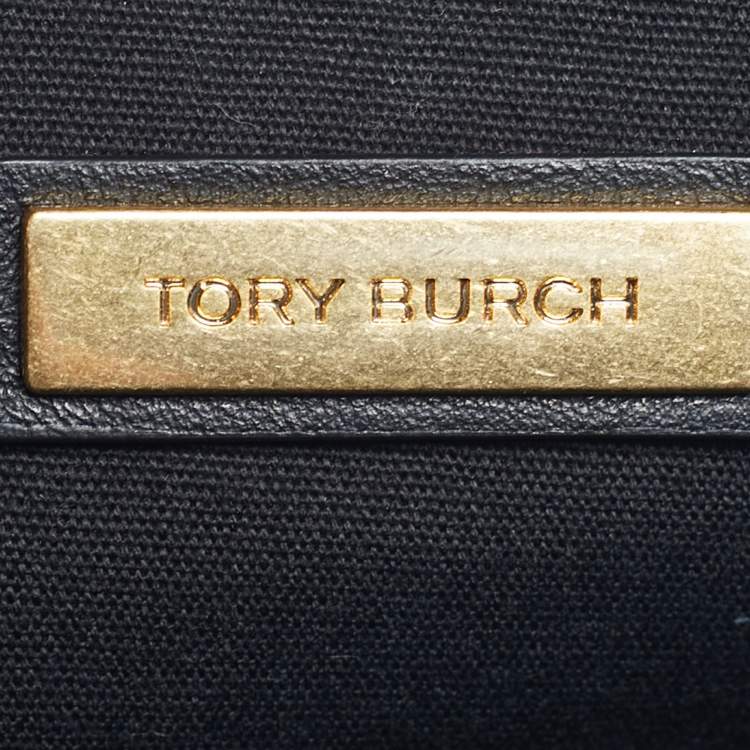 Pre Owned Tory Burch Black Quilted Leather Kira Camera Shoulder Bag