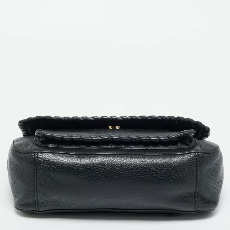 Pre Owned Tory Burch Black Leather Chelsea Shoulder Bag