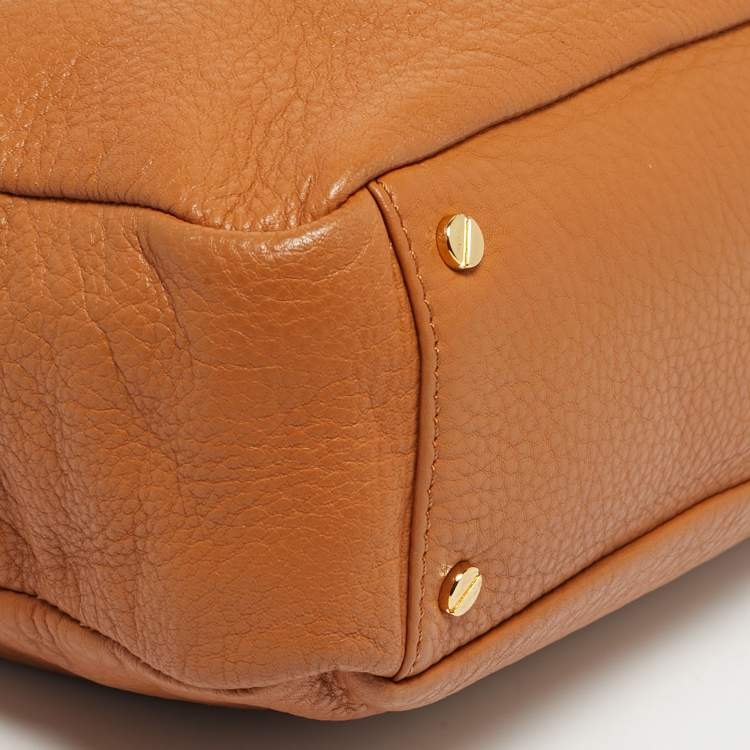 Pre Owned Tory Burch Tan Leather Amanda Tote