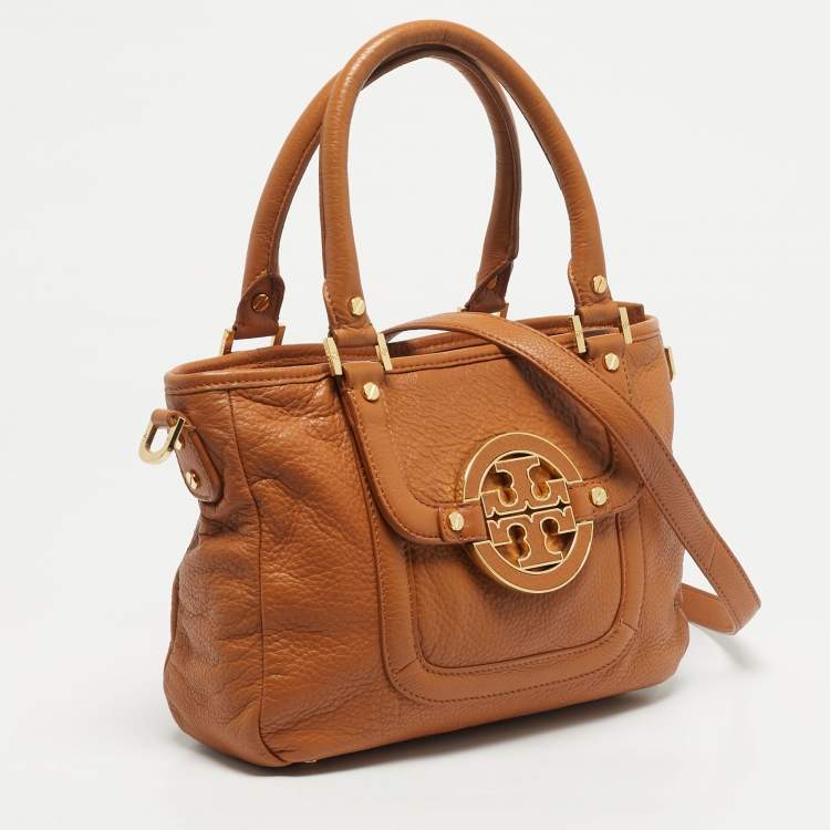 Pre Owned Tory Burch Tan Leather Amanda Tote