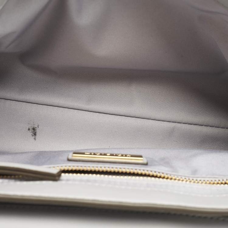 Pre Owned Tory Burch Grey Quilted Leather Fleming Soft Convertible Shoulder Bag