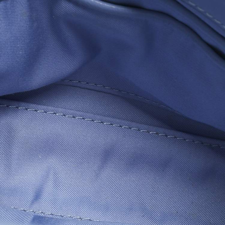 Pre Owned Tory Burch Blue Leather Small Fleming Shoulder Bag