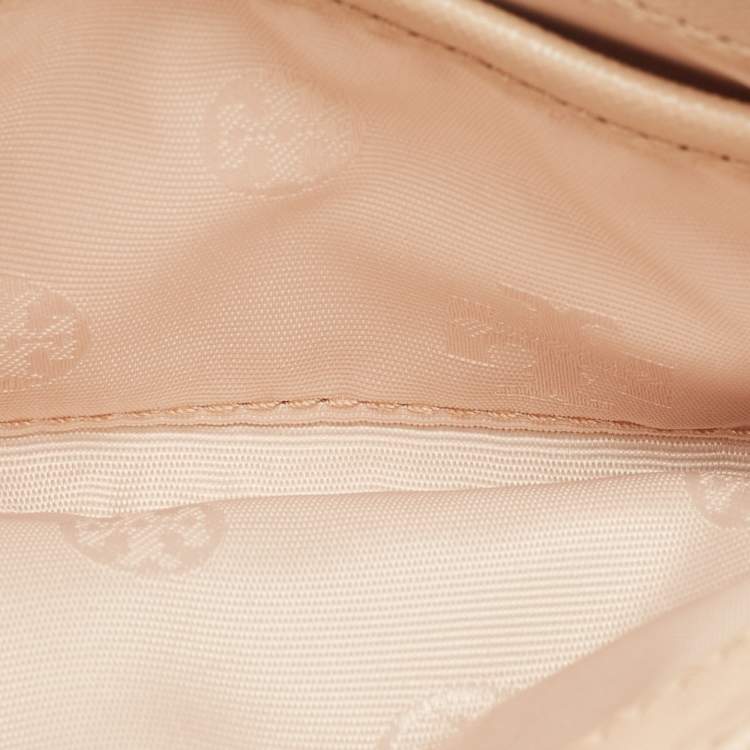 Pre Owned Tory Burch Blush Pink Patent Leather Small Robinson Crossbody Bag