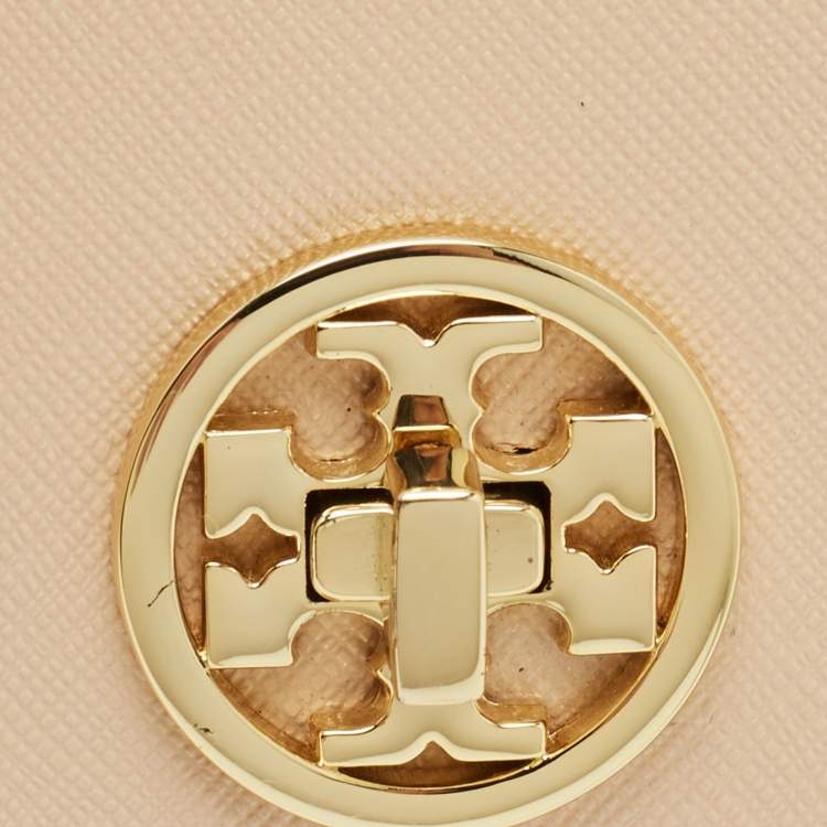 Pre Owned Tory Burch Blush Pink Patent Leather Small Robinson Crossbody Bag