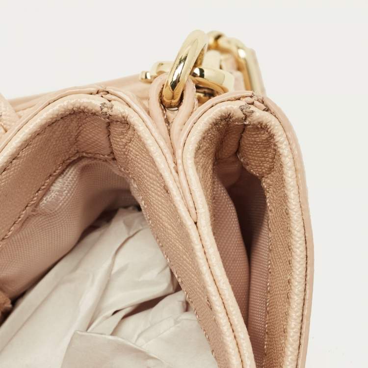 Pre Owned Tory Burch Blush Pink Patent Leather Small Robinson Crossbody Bag