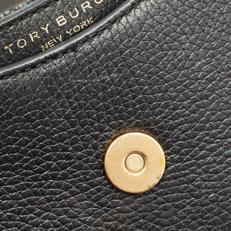 Pre Owned Tory Burch Black Leather Britten Shoulder Bag