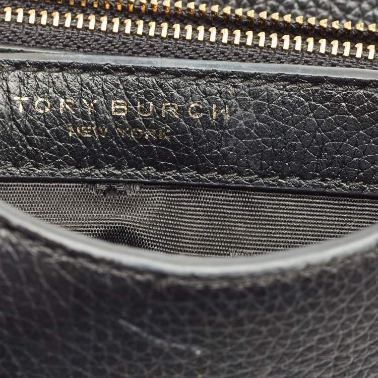 Pre Owned Tory Burch Black Leather Britten Shoulder Bag