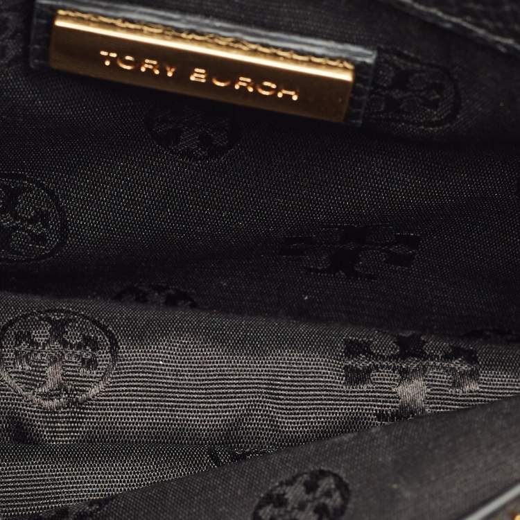 Pre Owned Tory Burch Black Leather Britten Shoulder Bag