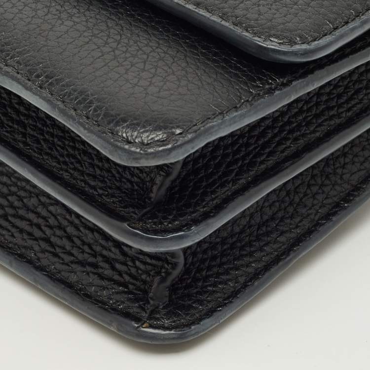 Pre Owned Tory Burch Black Leather Britten Shoulder Bag