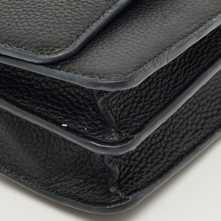 Pre Owned Tory Burch Black Leather Britten Shoulder Bag