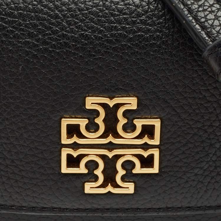 Pre Owned Tory Burch Black Leather Britten Shoulder Bag