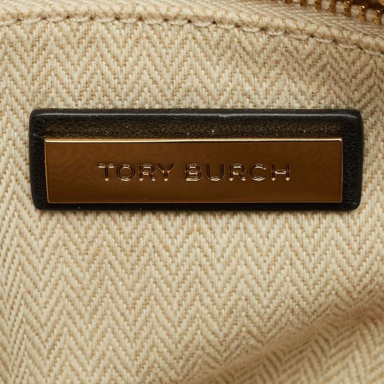 Pre Owned Tory Burch Black Quilted Leather Kira Shoulder Bag