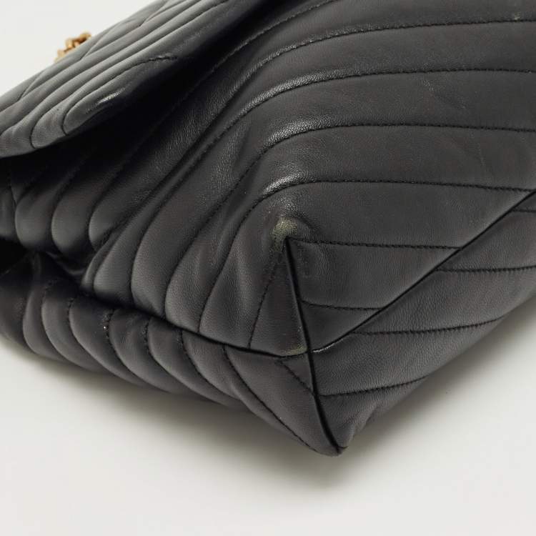 Pre Owned Tory Burch Black Quilted Leather Kira Shoulder Bag