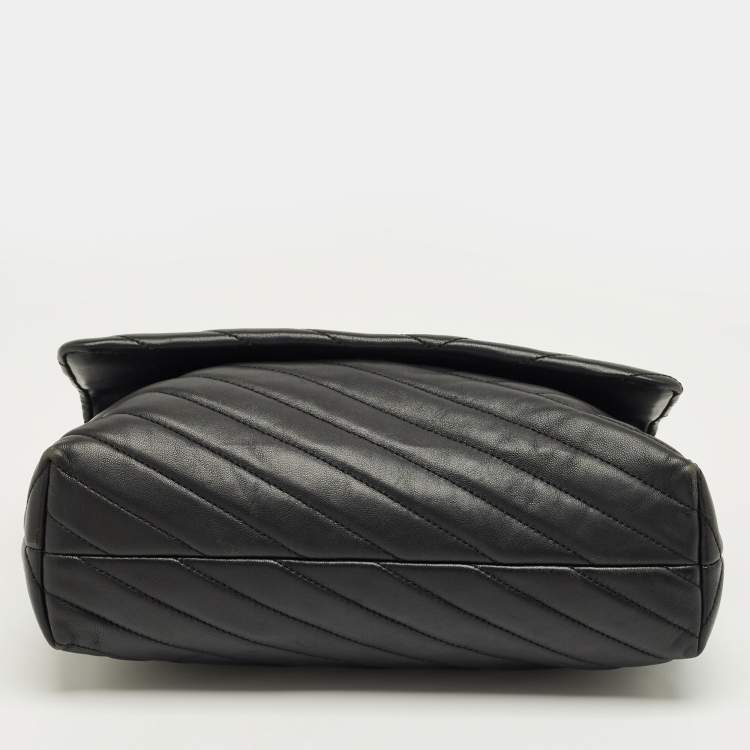 Pre Owned Tory Burch Black Quilted Leather Kira Shoulder Bag