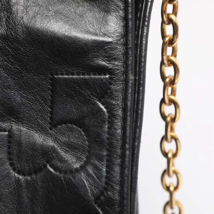 Pre Owned Tory Burch Black Quilted Leather Alexa Tote