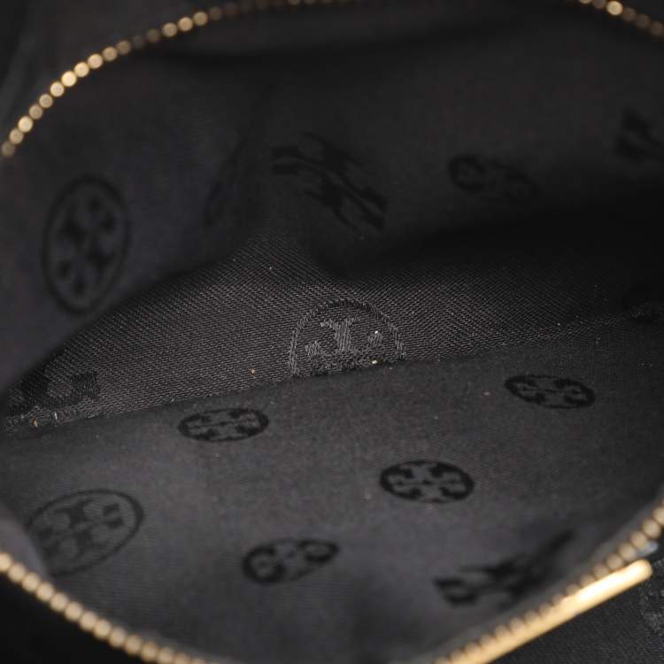 Pre Owned Tory Burch Black Quilted Leather Alexa Tote