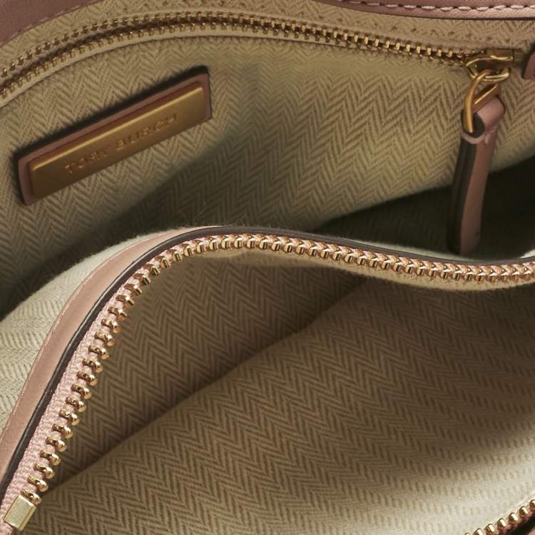 Pre Owned Tory Burch Pink Quilted Leather Kira Shoulder Bag