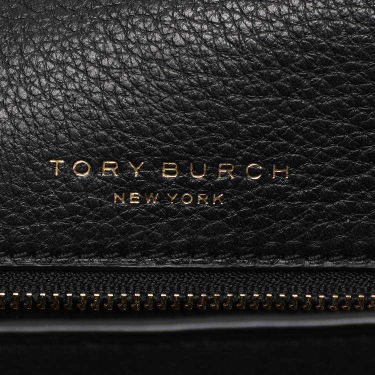 Pre Owned Tory Burch Black Leather and Suede Miller Shoulder Bag