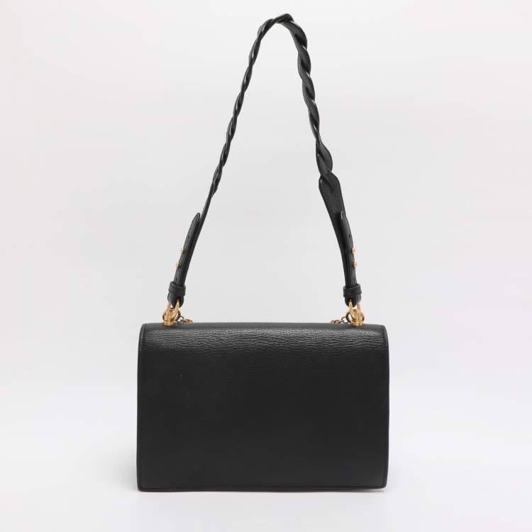 Pre Owned Tory Burch Black Leather and Suede Miller Shoulder Bag