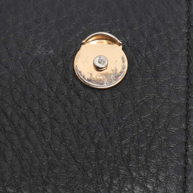 Pre Owned Tory Burch Black Leather and Suede Miller Shoulder Bag