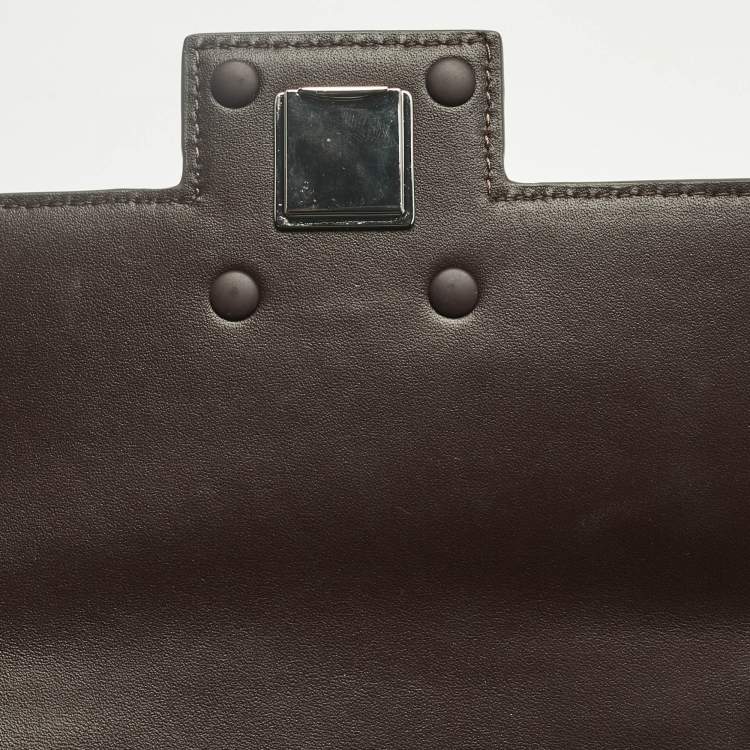 مملوكة مسبقًا Tory Burch Dark Burgundy Leather Mini Bon Bon Top Handle Bag