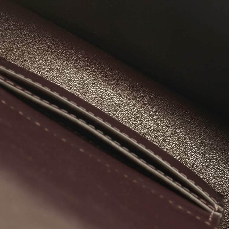 مملوكة مسبقًا Tory Burch Dark Burgundy Leather Mini Bon Bon Top Handle Bag