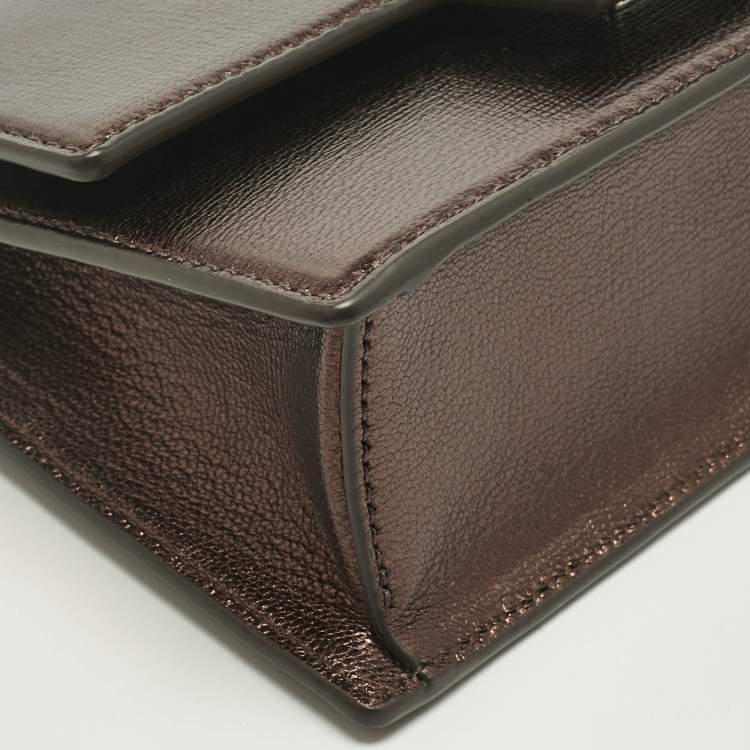 مملوكة مسبقًا Tory Burch Dark Burgundy Leather Mini Bon Bon Top Handle Bag