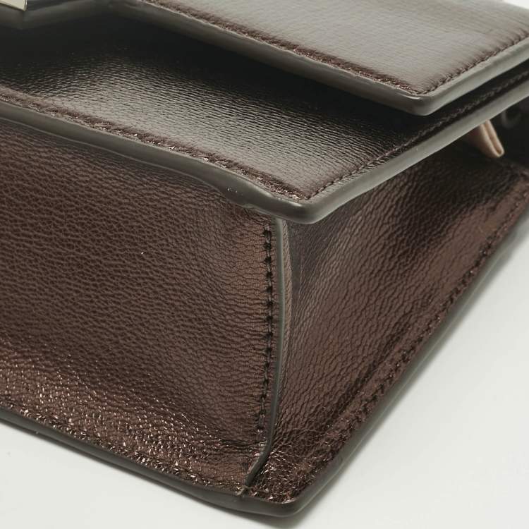 مملوكة مسبقًا Tory Burch Dark Burgundy Leather Mini Bon Bon Top Handle Bag