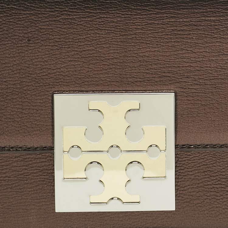 مملوكة مسبقًا Tory Burch Dark Burgundy Leather Mini Bon Bon Top Handle Bag