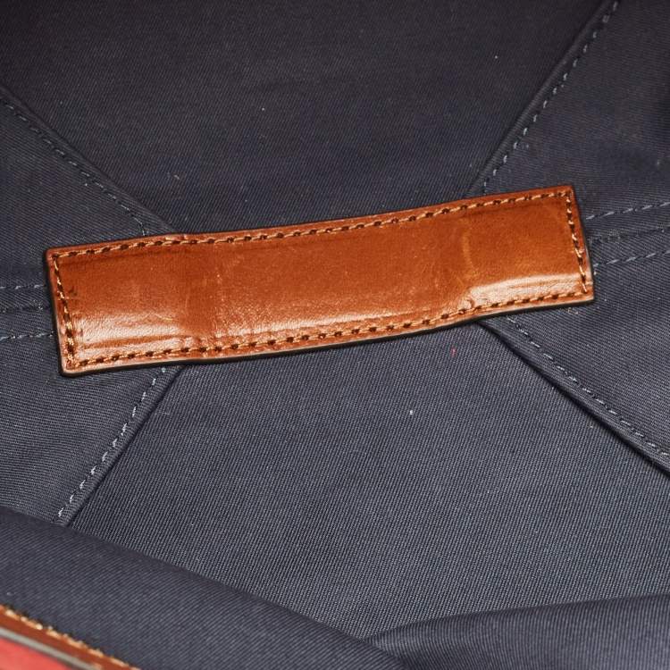 Pre Owned Tory Burch Multicolor Canvas Small Basketweave Tote