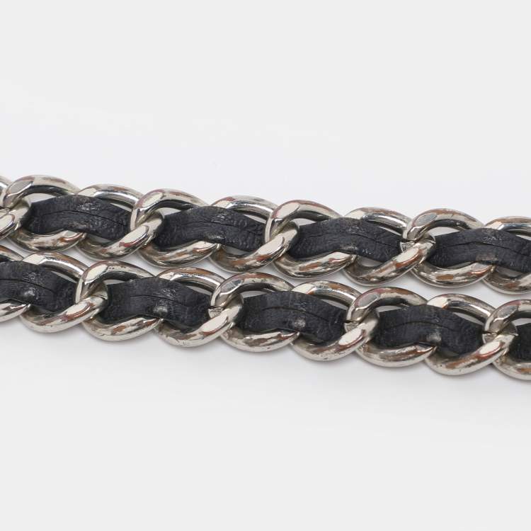 Pre Owned Tory Burch Mercer Blue Leather Shoulder Bag