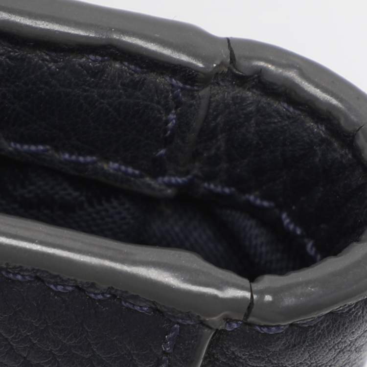 Pre Owned Tory Burch Mercer Blue Leather Shoulder Bag