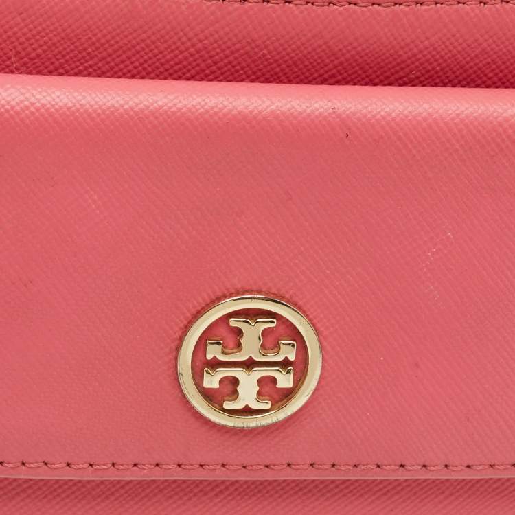 مملوكة مسبقًا Tory Burch Robinson Pink Leather Clutch