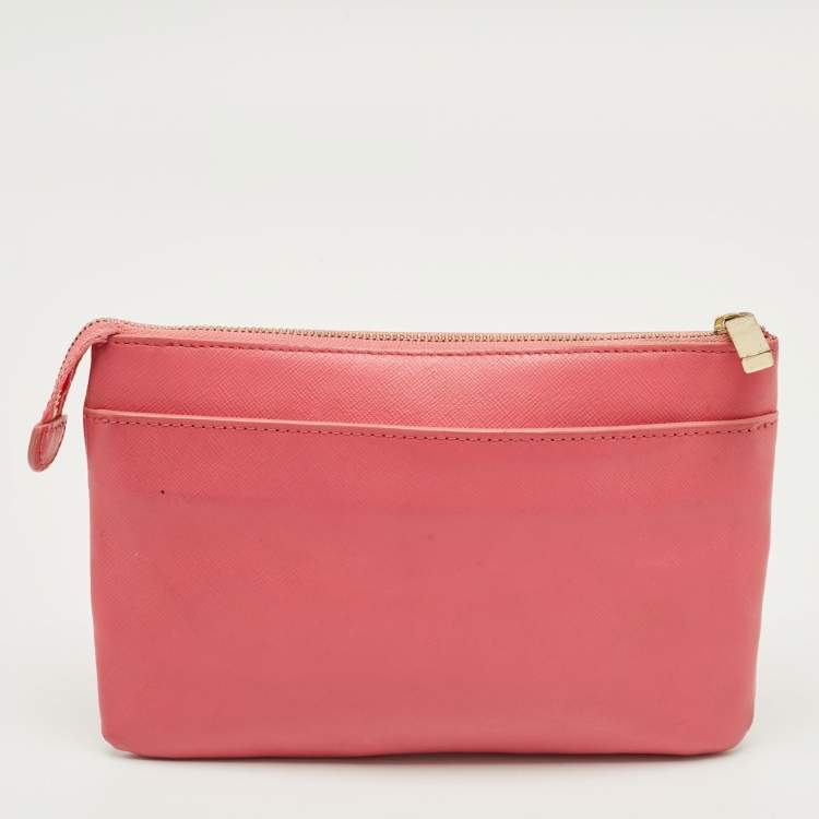 مملوكة مسبقًا Tory Burch Robinson Pink Leather Clutch