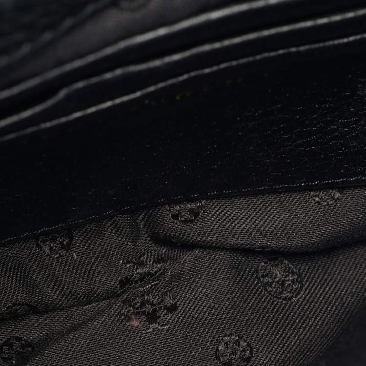 مملوكة مسبقًا Tory Burch Britten Mini Black Leather Crossbody Bag