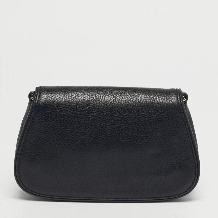مملوكة مسبقًا Tory Burch Britten Mini Black Leather Crossbody Bag