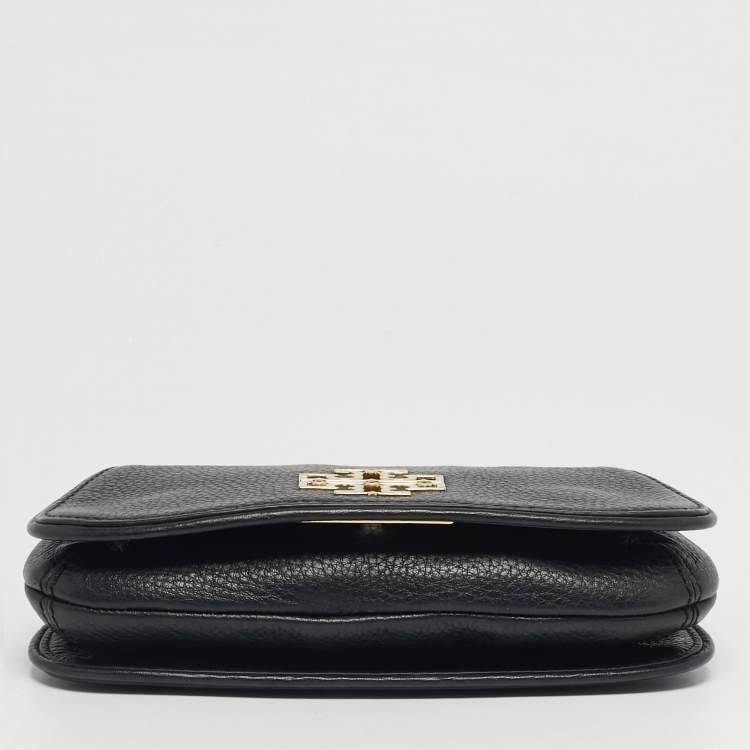 مملوكة مسبقًا Tory Burch Britten Mini Black Leather Crossbody Bag