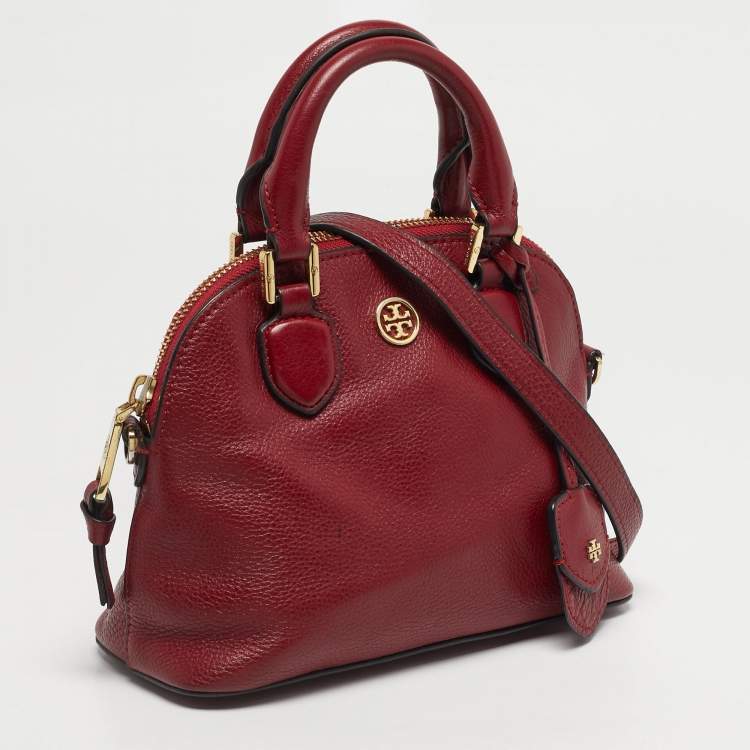 مملوكة مسبقًا Tory Burch Robinson Dome Red Leather Satchel