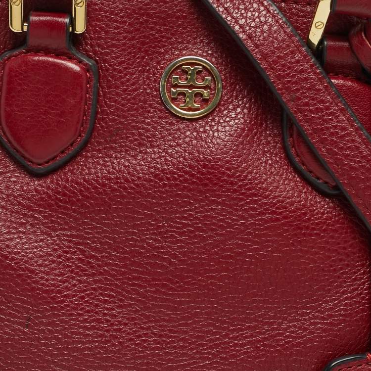 مملوكة مسبقًا Tory Burch Robinson Dome Red Leather Satchel